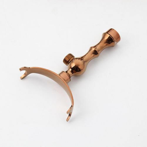 Rose Gold Bathtub Faucet Rain Ceramics Handheld Sprayer Mixer Wall Mount Tub Tap - Picture 9 of 12