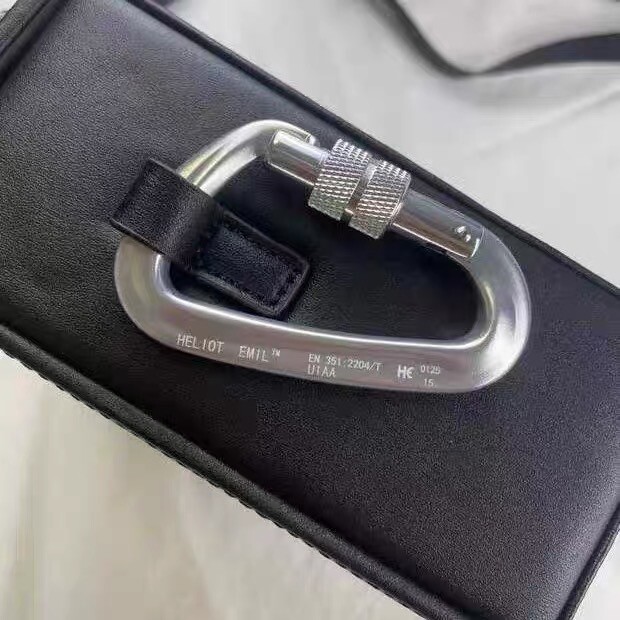 Black Heliot Style Emil Carabiner Small Box Bag Shoulder Black Heliot Style Emil Carabiner Small Box Bag Shoulder