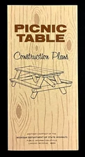 1970s Michigan State Highways Department Picnic Table Construction VTG Brochure