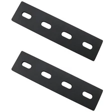 2pcs Black 6" Heavy Duty Mending Plate Flat Straight Metal Steel Repair Fixin...