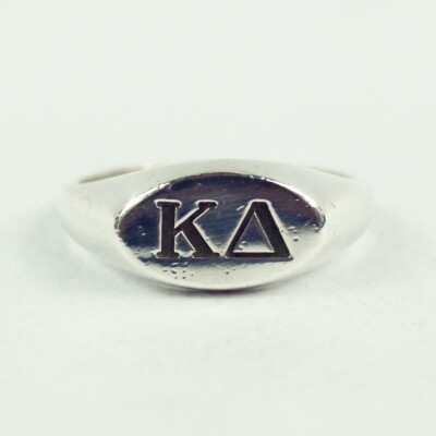 Sterling silver vintage Kappa Delta sorority ring size 5.25