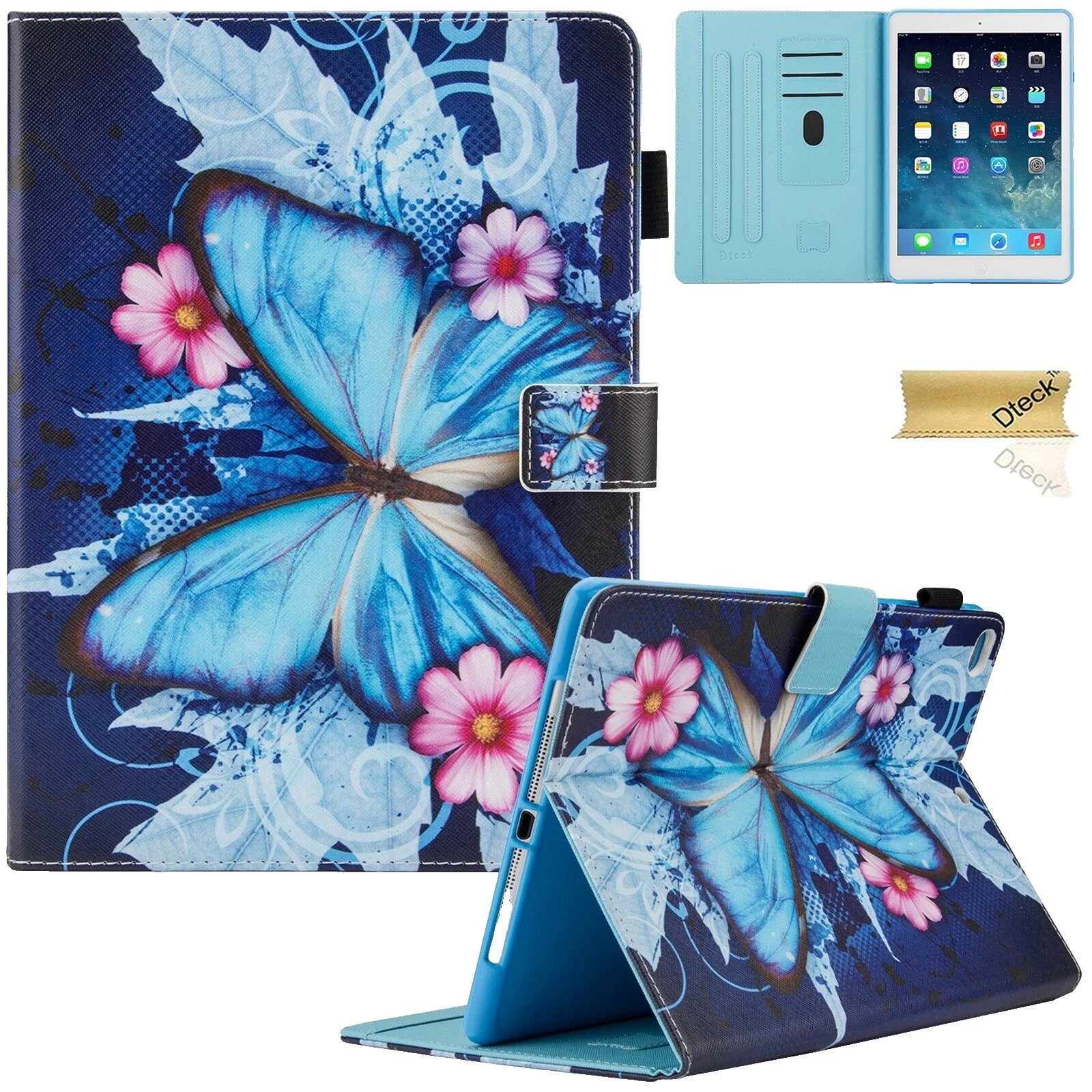 Lector de libros electrónicos y Tablet Azul cubre Inteligente/Pantalla Cubre Folios Para Universal