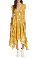 New Ulla Johnson Nerissa Dress, Citrine Dress Siz US 2,4