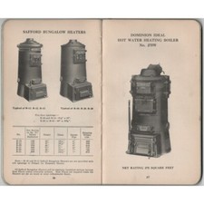 Vtg. 1942 Dominion Ideal Fitter Catalog Book 1940s Art Deco Radiator & Boilers