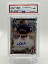 2021 Bowman Chrome PEDRO LEON Mega box mojo auto PSA 10