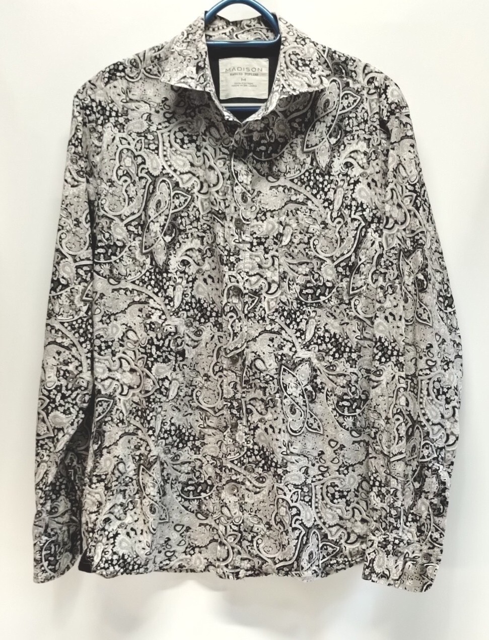 Madison Washed Poplins Men's Size M Dress Shirt Paisley