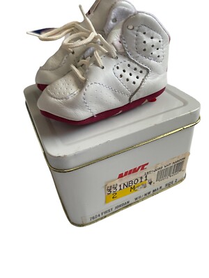 新品 90s ナイキ 1991 INFANT JORDAN COLLECTION Vintage 1991 Nike Baby Air Jordan Shoes Red White Size 4 IOB