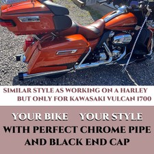 Enjoliveur Cache échappement Kawasaki Vulcan 1700 - Réf. 16146-0134, Côté Gauche, Occasion