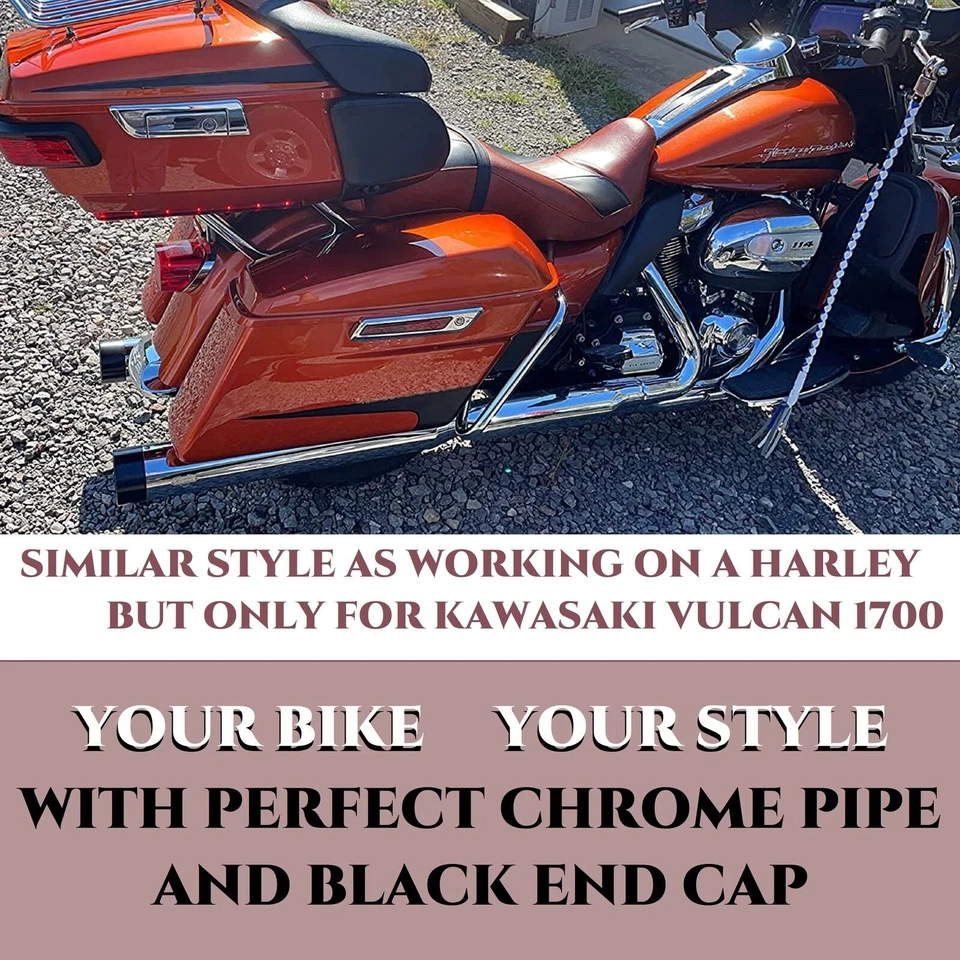Exhaust Pipe for Kawasaki Vulcan Exhaust，Kawasaki Vulcan Vaquero 1700 Upgrading - Image 2 of 4