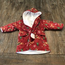 Rudolph The Red Noses Reindeer Newborn Baby Christmas Robe Red 0-9M