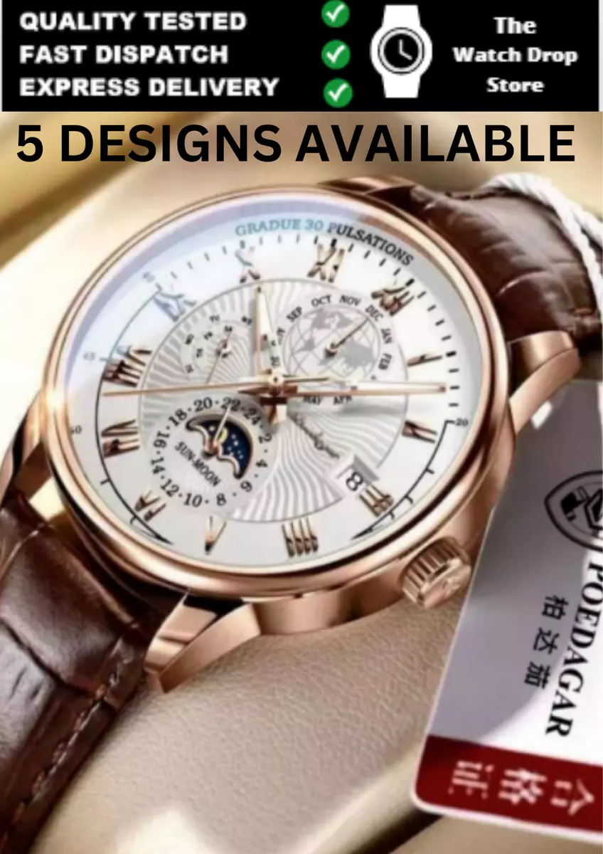 Men Watch Leather Waterproof Luminous Men s Quartz Wristwatch Luxury Man Watches