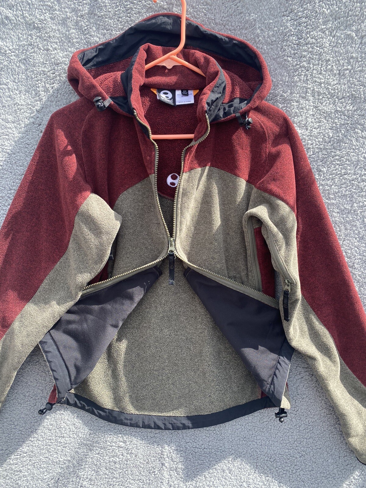 Woman’s Ground Zero  Jacket S Gray/ Rust Fleece w… - image 5