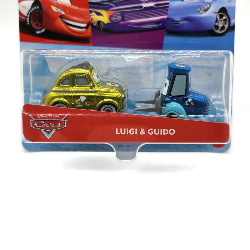 CARS DISNEY PIXAR FEST 2021 LUIGI & GUIDO SCALA 1/55 DIE CAST MATTEL HFM11 - Immagine 2 di 3