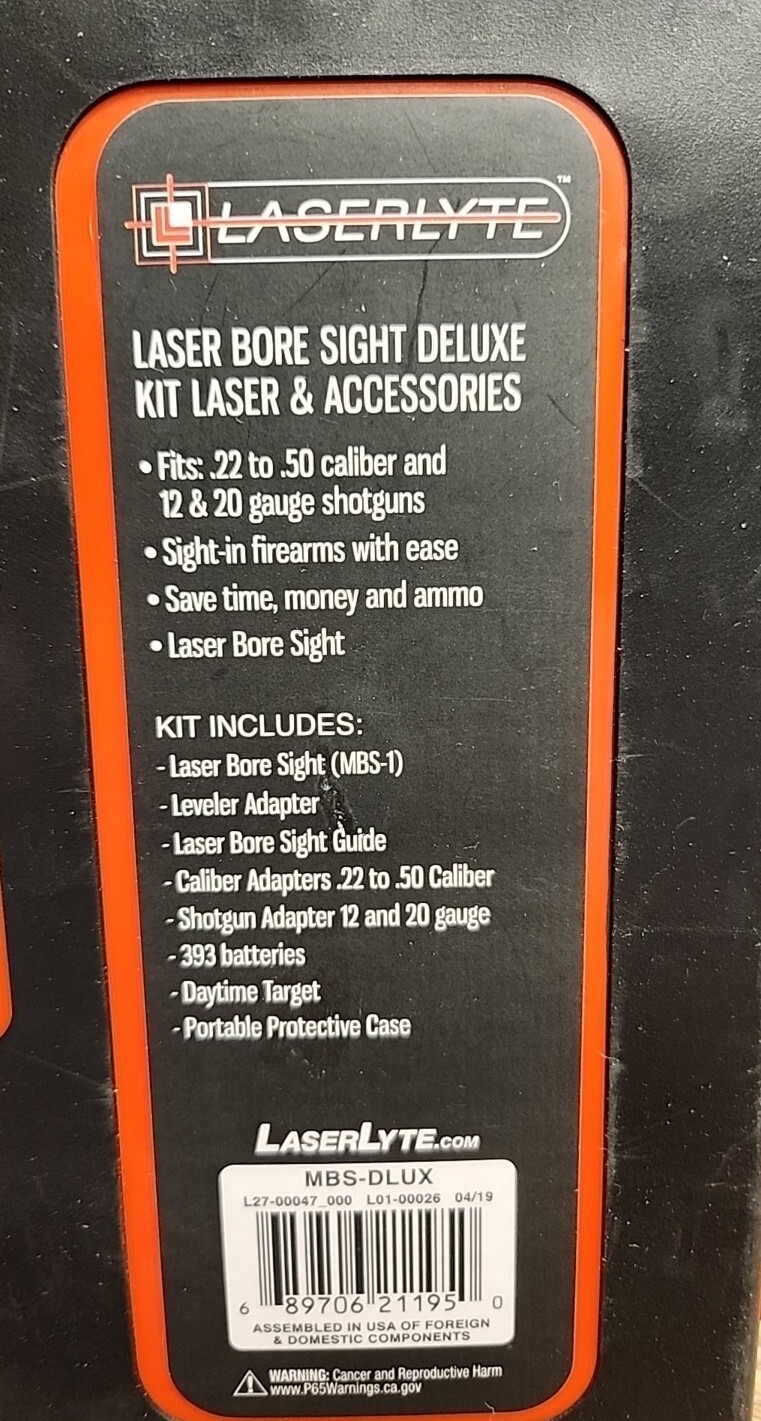 LaserLyte MBSDLUX Universal Laser Bore Sight Kit for Shotguns, Rifles