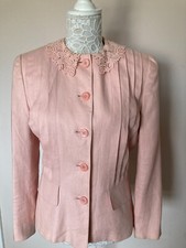 Mondi Vintage Linen Blazer Jacket Size S Uk 8 Eur 36-34