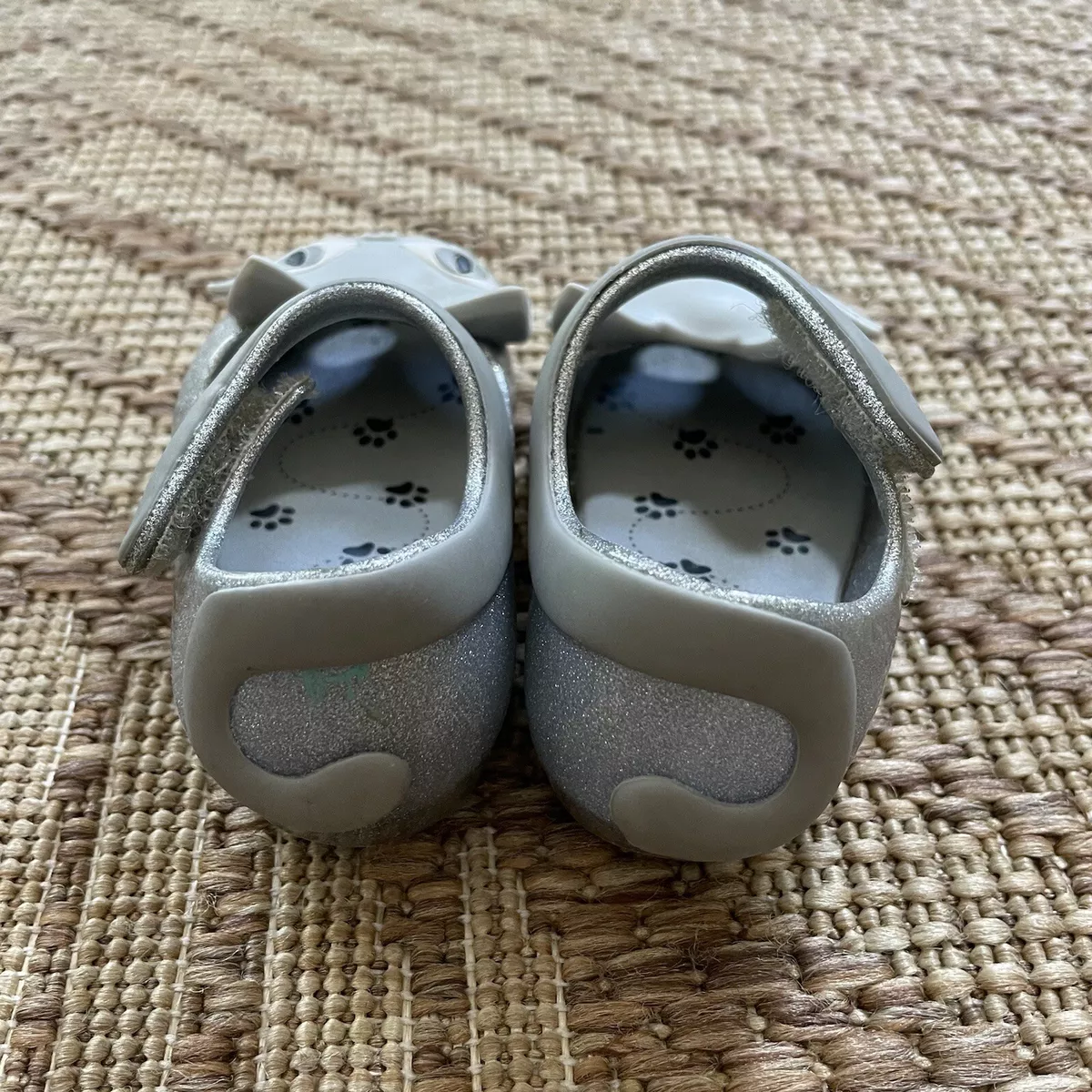 Mini melissa silver best sale shoes