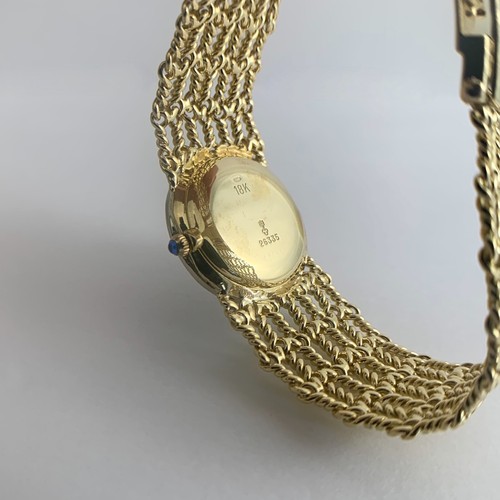 Vintage Corum Diamond Bezel 18K Yellow Gold Watch, 24 mm, .32 CTW, 46.90 Gr - Picture 9 of 12