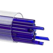 Bullseye Glass Stringers 2mm Deep Royal Blue Transparent 90coe