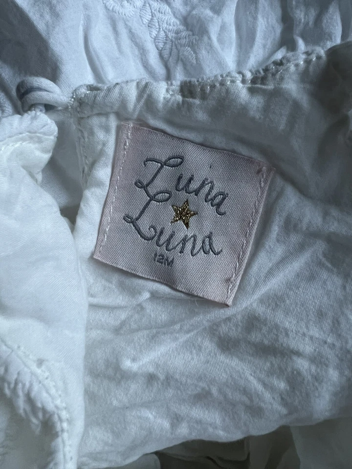 Vestido Luna Luna 12M Bebé Niña Blanco Volantes Princesa Hada Foto 2 de 3