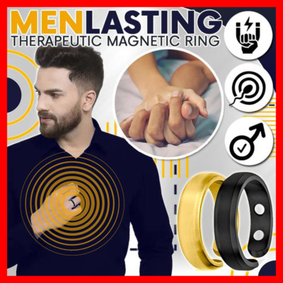 New Men's Therapeutic Magnetic Ring Adjustable Open Ring Anti-snoring Jewery