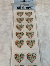 PAPER HOUSE STICKY PIX STICKERS HEARTS MULTI-COLOR HEARTS 3 SHEETS/30PCS