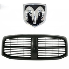For 2006-2009 Dodge Ram 1500 2500 3500 Front Grille Black Oem Emblem Chrome 2p For 2006-2009 Dodge Ram 1500 2500 3500 Front Grille Black Oem Emblem Chrome 2p