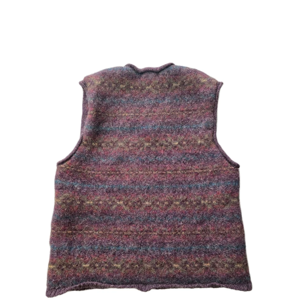 Eddie Bauer Sweater Womens Small Cropped Sleeveless 100% Wool Vest Vintage 1980s - Image 2 of 3