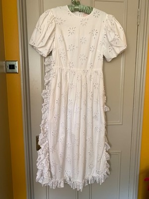 Simone Rocha x H & M Dress White Embroidered UK8 Rarely Worn