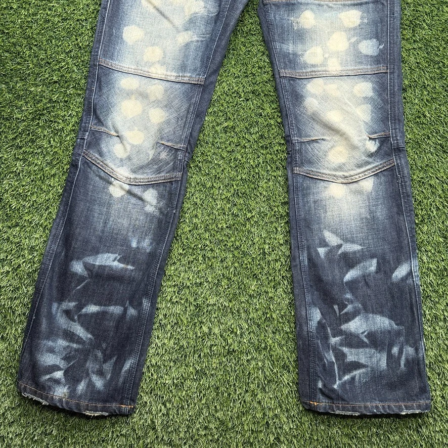 Pantalones de mezclilla azul para hombre Akoo 32x32 (se adapta a 30x32) bigotes desgastados Foto 2 de 4