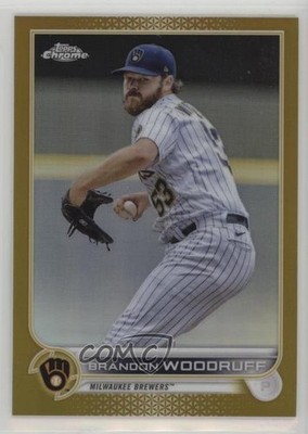 2022 Topps Chrome Gold Refractor 21/50 Brandon Woodruff #44 xx1