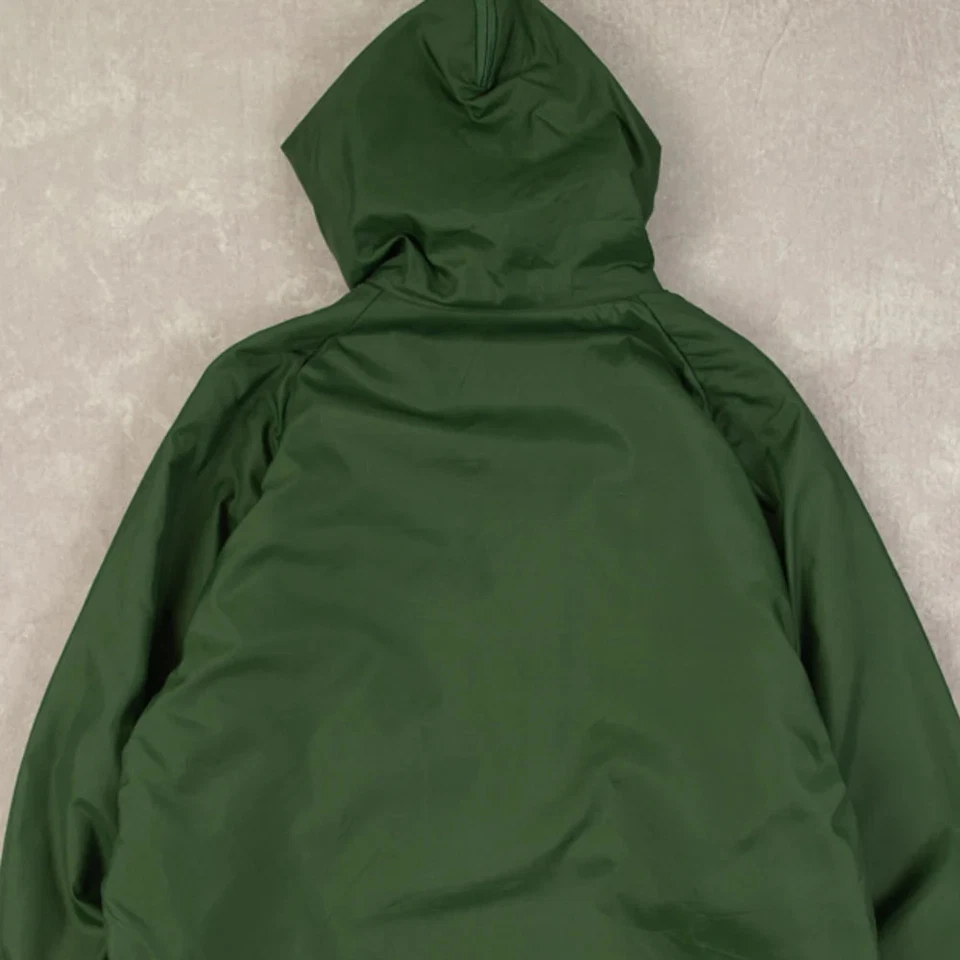 Vintage 80s Union Made Fleece Lined Hooded Jacket M Made in USA Men's Green  - Image 4 of 4