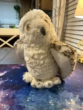 Wild Republic Snowy Owl Plush White Brown 12" Realistic 2018 Stuffed Animal Soft