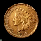 1907 Indian Head Small Cent - Extra Fine Details: Cleaned