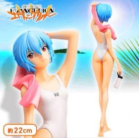 Neon Genesis Evangelion Rei Ayanami Premium Summer Beach Sega Figure Set (2)