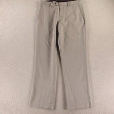 Greg Norman Men's Dress Pants 34x30 Gray Twill Golf Lightweight Trousers