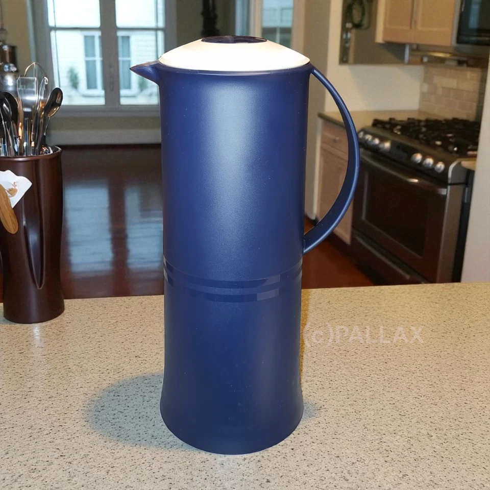 TUPPERWARE C15 THERMOWÄCHTER 1,0 L INDIGO THERMOSKANNE ISOLIERKANNE - Bild 2 von 3