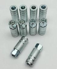 Lot Of 10, Primefit LC1414FS-B10B  Lincoln Steel Coupler 1/4" x 1/4" Female NPT
