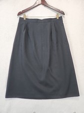 Vintage Pencil Skirt Black Elastic Waist Women's Size 18 Minimalist Made in USA