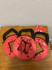 3 Milwaukee 1/4 In. X 25 Ft Steel Fish Tape with Low Profile Tip Electrical Tool