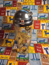 Mid Century Barware Hazel Atlas Musical Instrument Motif Cocktail Shaker
