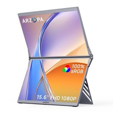 15.6" Dual Portable Monitor for Laptop, Foldable Stackable FHD 1080P 100 sRG...
