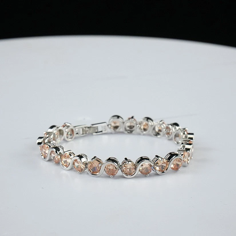 Pulsera de cadena de diamantes de imitación para mujer accesorio de muñeca regalo de moda para ella Foto 3 de 4