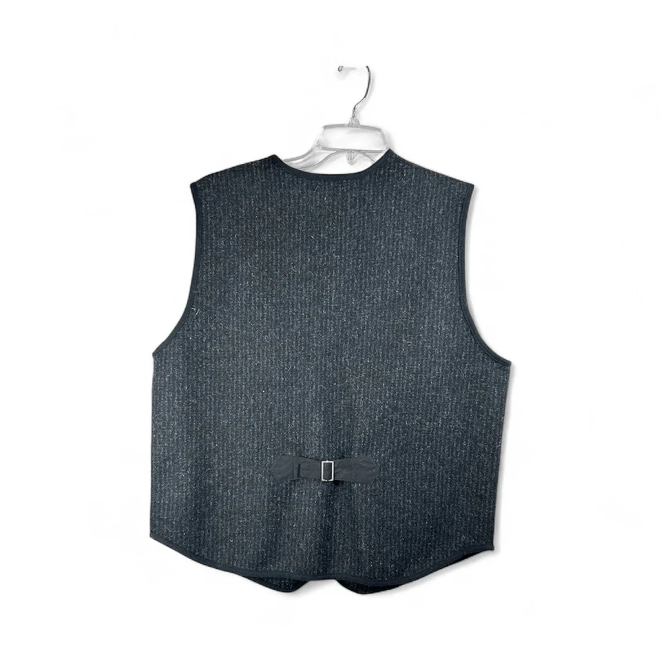 Woolrich Men’s Wool Blend Vest L Grey Button Front Outdoor Heritage Workwear - Image 2 of 4