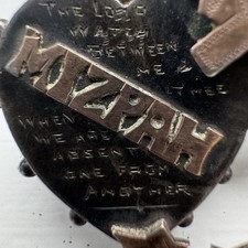 Victorian Silver & Rose Gold Mizpah Brooch