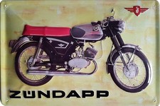 Blechschild Metallschild geprägt Zundapp Motorrad wetterfest 30x20cm Deko