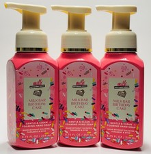 3 Bath  Body Works MILK BAR BIRTHDAY CAKE Gentle Foaming Liquid Hand Soap Wash