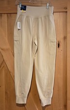NEW Old Navy High-Waist PowerSoft Coze Brushed Cargo Joggers Women's M read 