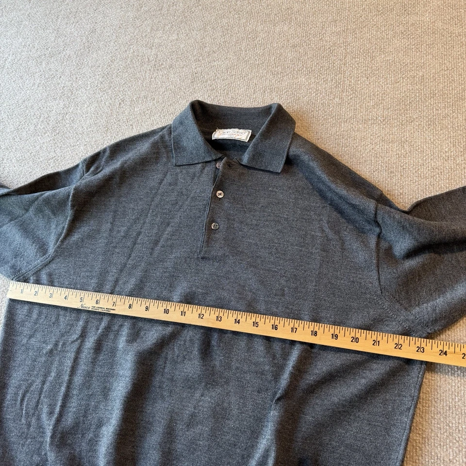 Vintage Gran Sasso Collared Mens Wool/Cashmere/Silk Blend Sweater Size L - Image 4 of 4
