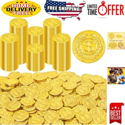 120 Gold-Plated Play Coins - Ideal for Pirate Themes & Educational Rewards