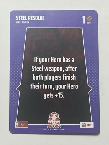 Bo Jackson Battle Arena BOBA 2024 Alpha Edition #PL-51 Steel Resolve